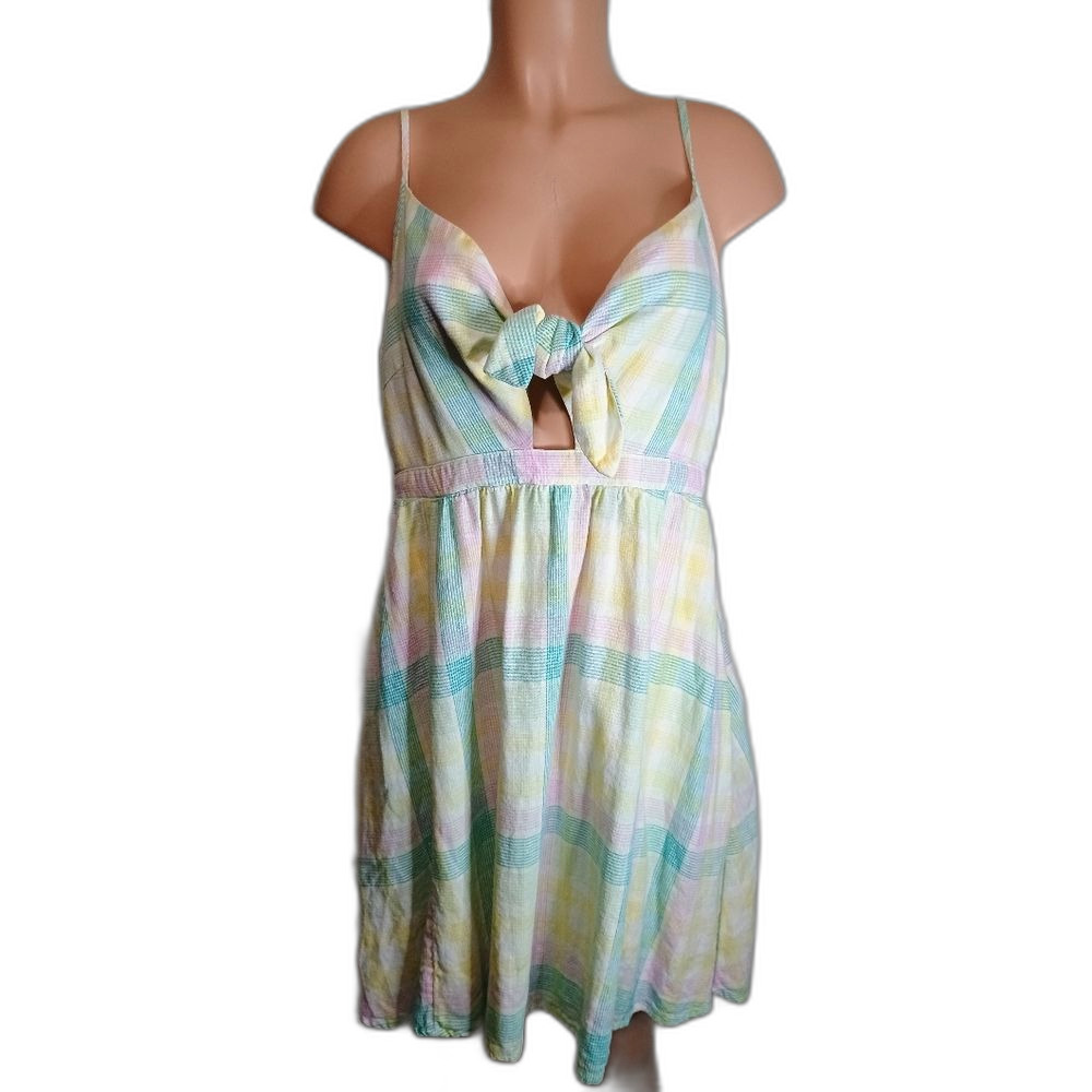 Old Navy Pink and Yellow Chemise with Romantic Silhouetteld Size Large